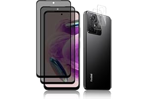 MiKoyi Sichtschutz Schutzfolie Kompatibel mit Xiaomi Redmi Note 12S Privacy Folie Displayschutz Kameraschutz Anti Spy Schutz Glas 9H Härte Blickschutzfolie Displayschutzfolie für Xiaomi Redmi Note 12S