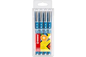 ‎STABILO STABILO - Tintenroller - worker+ colorful - medium - 4er Pack - blau