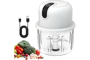 ‎GEYUEYA HOME Zwiebel Zerkleinerer Elektrisch 350ml, USB Zwiebelschneider Elektrisch Klein Zerkleinerer Elektrisch Knoblauch Zerkleinerer Küche Zwiebelschneider Onion Cutter für Fleisch,Zwiebeln,Knoblauch