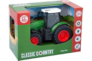 Classic Country John Adams | 19cm Tractor with lights and sound | Kids' Play Farm Vehicles | Batteries included | Ages 3+