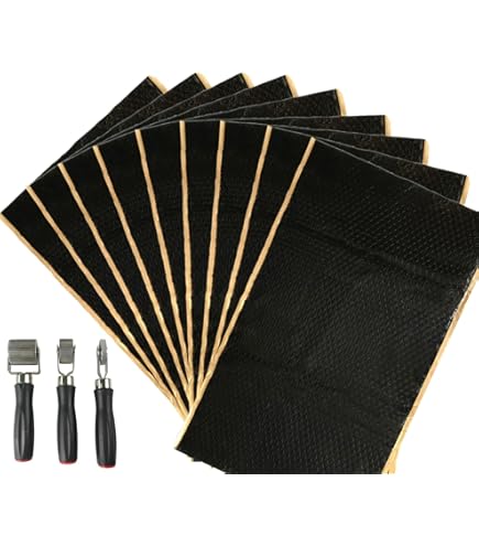 SGM Black Premium Car Sound Deadening Mat 80 Mil (2mm) 10 Sqft (0.92 Sqm), Automotive Sound Deadener, Self Adhesive Butyl Car Sound Deadening Material, Audio Noise Insulation And Dampening Sheets - View #10