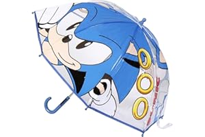 CERDÁ LIFE´S LITTLE MOMENTS Paraguas Infantil Sonic para Niños y Niñas – Paraguas Resistente, Ligero y Seguro con Diseño Oficial de Sonic the Hedgehog – Ideal para Colegio y Días de Lluvia