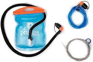 Alpin Loacker Bolsa de hidratación para Exteriores con Manguera de hidratación para Deportes y Exteriores, Bolsa de Agua superligera y Bolsa de hidratación para Senderismo, Sistema de hidratación sin