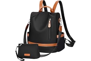 Eshow Mochila Mujer Antirrobo, se Puede como Bolsa Bandolera o Bolso de Mano, Bolso Casual para Trabajo Viaje Escuela Compras
