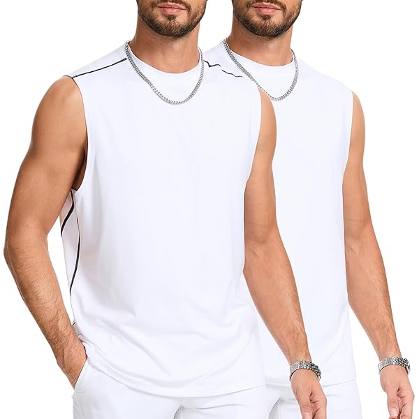 COOFANDY Canottiere Uomo Pack 3 - Senza Maniche, Girocollo, Tessuto Elasticizzato, Per Palestra E Sport - Foto 9