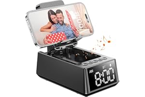 BBL Cadeau Homme Original Noel, Cadeau Anniversaire Homme, Haut-Parleur Bluetooth avec Réveil, Cadeau Papa, Gadgets pour Homme, Enceinte Bluetooth Support Telephone