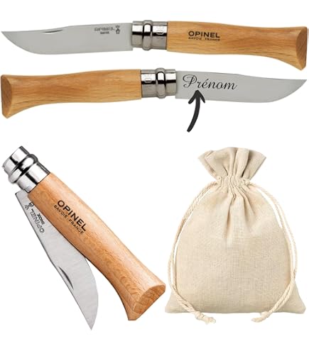 Coltello Opinel N&deg;8 Inox Animalia - Con 6 Caramelle Incluse, Regalo Perfetto