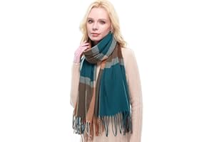 RIIQIICHY Sciarpa Donna Invernale Scozzese Pashmina Scialle Caldo Regalo Natale Donna Compleanno