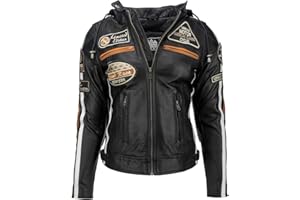 URBAN 5884 Urban Leather 58 LADIES | Giacca Moto Donna in Pelle con Protezioni Per Schiena