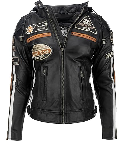 Giacca Da Moto In Pelle VPR Pier Premium CE Armatura Biker Rider - Foto 4