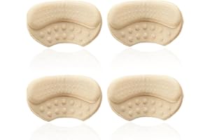 BIVOFU 4pcs Coussinet Talon Chaussure, Protege Talon Chaussure Pour Soulager Les Douleurs Et Protéger Les Pieds, Convient Pour Chaussure Trop Grande Talons Hauts, Bas Et Chaussures De Sport