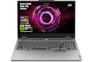 Lenovo LOQ 15AHP10 - Ordinateur Portable Gaming 15.6'' FHD (AMD Ryzen 7 250, RAM 32Go, SSD 1To, NVIDIA RTX 5060 8GB, sans Système d'Exploitation) Clavier rétroéclairé AZERTY Français - Gris