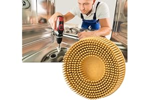 GAROSA Borstenbürstenscheibe 3-Zoll-Gummi-Schleifbürsten-Polierschleifscheibe zum Entfernen von Gratrost(Gelb)