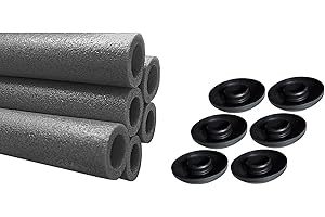 Clever Leon 6 Tubi In Schiuma Per Trampolino 180 cm (6 Barre), Protezione Per Aste Di Trampolino, Copertura In Gommapiuma Per Aste, Imbottitura In Schiuma (blu)