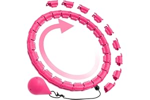 UMBREAN Abnehmbarer intelligenter Hula-Hop-Reifen, Fitness-Hula-Hop-Reifen, Damen-Bauch-Schlankheits-Taillenhula-Hop-Reifen, pink
