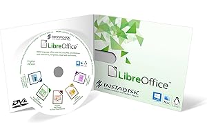 InstaDisk | Libre Office Suite 2024 | Compatible with Microsoft Office 2019 365 2020 2016 2013 2010 2007 Word, Excel & PowerPoint | For Windows 11 10 8 8.1 7 Vista XP PC, Linux & Mac OS X