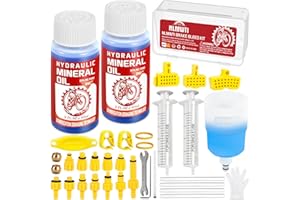 NLMWTI 36PCS Kit Purge Frein pour Shimano, Tektro, Magura, Kit Purgeurs de Frein Gamme de Freins à Disque Hydrauliques, Compris 120 ML de Liquide de Frein à Base D'huile Minérale Haute Performance