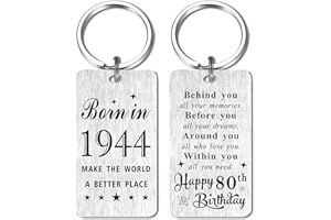 Gezxin Happy Birthday Keyring Gifts for Women Men-Personalised Steel Bday Gifts- Make The World A Better Place