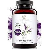 MAISON NATURELLE® - Organic Monk’s Pepper Capsules (180 Pieces) - 100% Pure Organic Monk Pepper 4:1 Extract from France - Ori