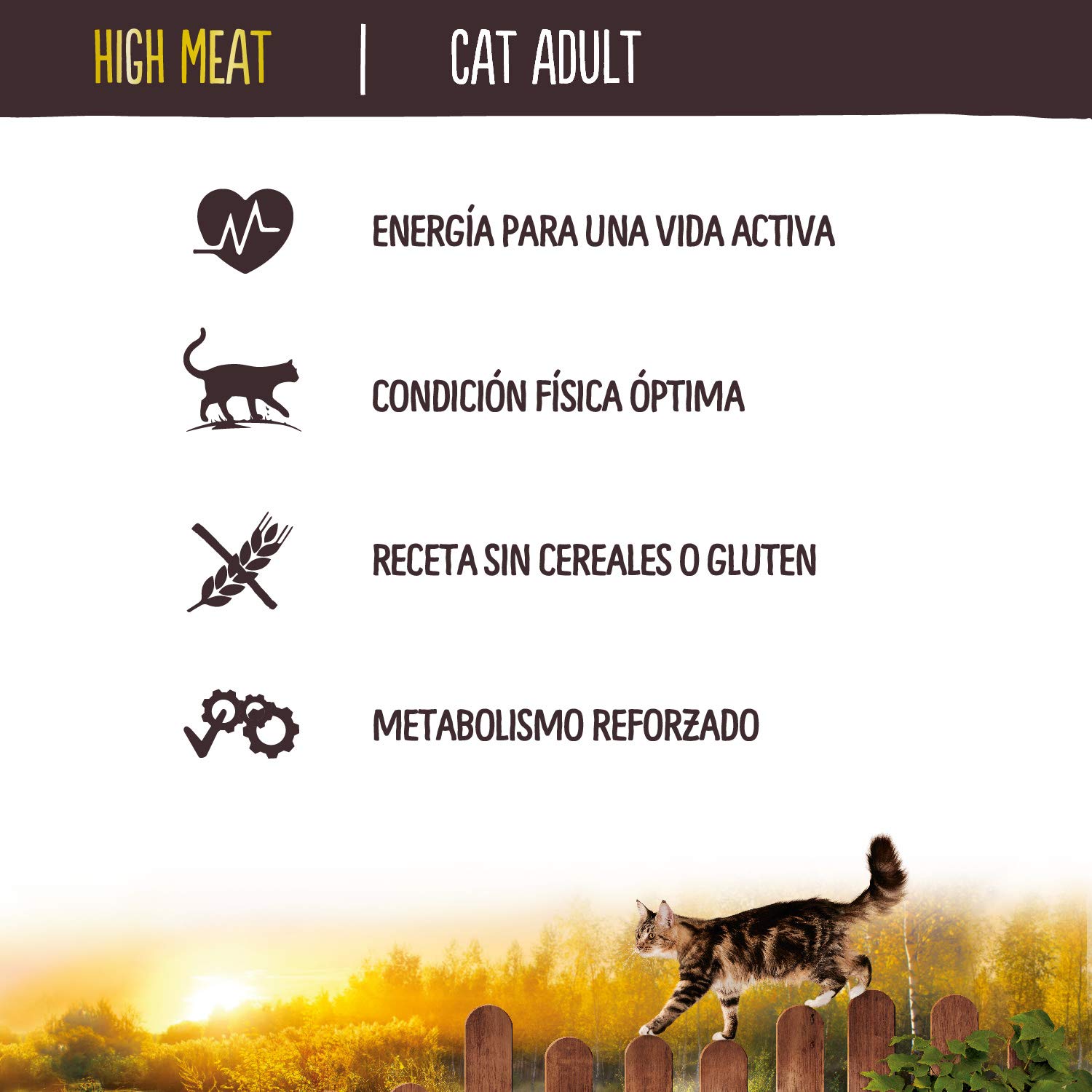 True Instinct High Meat Adult Medium/Maxi - Pienso para Perros Adultos con Pavo Deshuesado 1200 g 3 ENERGÍA PARA UNA VIDA ACTIVA: Alimento con un alto nivel de energía y proteínas adaptado a un estilo de vida activo.
ADAPTADO A LA NATURALEZA FELINA: Receta basada en alto contenido en carne y pescado, sin cereales y bajo en carbohidratos (max 20% ELN) para satisfacer la nutrición instintiva del gato.
RECETA SIN CEREALES O GLUTEN: Receta sin cereales, con patatas, guisantes y garbanzos como fuente de carbohidratos digeribles.