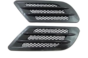 AUTOBITS 2x Lufthutze Lufteinlass Lüftungseinlass Schwarz Hutze Kiemen Schlitz Universal