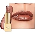 OULAC Brown Metallic Shine Lipstick - Glitter Long lasting Lipsticks, Shimmer, Lightweight Soft Hydrating, Moisturizing for Lips, Vegan & Cruelty-Free, Full Coverage Lip Color, 4.3 g/0.15, Me Time