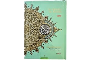 MAQDIS A5 Noble Al Coran Mot pour traduction de mot tajweed à code couleur en arabe-anglais vert citron