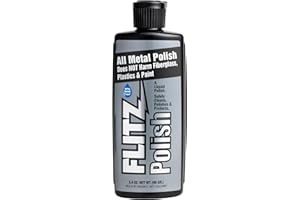 Flitz Multi Purpose Metal Polish, Car Polish Liquid - 3.4 Ounces of Tarnish Remover - For Aluminium, Chrome Restorer, Brass, Jewellery, Silver Cleaner - Non-Abrasive Metal Cleaner, Restorer (1 Pack).