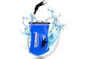 DORNNA Sacca Idrica, Borsa per idratazione senza BPA con Tubo Coibenanto, borsa per acqua portatile per zaino idratazione, vescica di idratazione resistente per trail, ciclismo, campeggio, camelbak