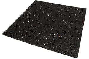 Sanitop-Wingenroth Waschmaschinenunterlage | 600 x 600 x 15 mm | Antirutschmatte | Schalldämmplatte | Gummigranulatmatte | Wasserdurchlässig | Schwarz | 21343 1