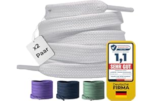 ‎LACEHYPE LaceHype 2 Paar Premium Schnürsenkel flach [10 mm breit ] LC1 reißfest Schuhbänder Ersatz Shoelaces aus Polyester für Sneaker, Sportschuhe, Laufschuhe, Turnschuhe