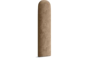 Muralo Polsterpaneel ovales WANDPOLSTER Wandkissen Bettkopfteil Wandpaneel Schlafzimmer Wohnzimmer Bett Lendekissen Modern Luxus Gepolstert Polster Paneel (Beige, 20 cm x 60 cm)