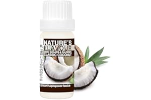 ALPHAPOWER FOOD Flavour Drops Kokos bez cukru, w 100% naturalny aromat spożywczy w płynie, aromat do pieczenia, twaróg i shake – smak do kropli, krople smakowe