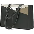 LOVEVOOK Laptop Bag for Women 15.6 Inch Tote Bags Waterproof Leather Briefcase Computer Women Business Office Work Bag