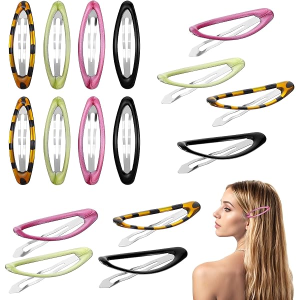 6 Stück Große Haarspangen (9 Cm) – Rutschfeste Snap Clips, Matt, Für Dickes & Dünnes Haar (3 Farben, Set 02)