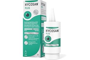 HYCO SAN Hycosan Plus - Dry Eye Drops with Hyaluronic Acid and Dexpanthenol for Soothing Hydrating Relief and Healing Support for Eyes Recovering from Injury or Surgery - Preservative Free - 225 Measured Doses
