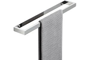 SAYAYO 40CM handdukshållare självhäftande, handduksstång, Polerad Krom | självhäftande och skruv, handdukshängare, SUS 304 rostfritt stål, för badrum och kök