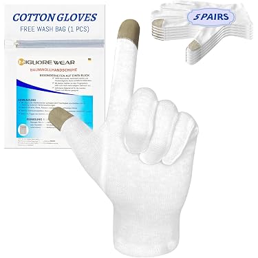 Feuchtigkeitsspendende Handschuhe Mit Touchscreen-Funktion – Weiche Baumwollhandschuhe Für Trockene Hände, Ekzeme & Nachtpflege