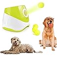 LIFE HACKS® Automatic Dog Ball Launcher for Small & Medium Dogs, Interactive Tennis Ball Thrower with 10-30Ft Adjustable Distance, Indoor/Outdoor Puppy Dog Toy, Includes 3 Balls & Charger (Green)