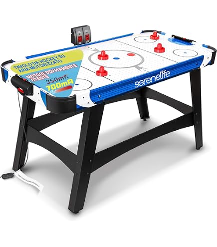 COLORBABY Minecraft Air Hockey Tavolo Elettronico Overworld – Superficie Ad Aria, Segnapunti E Disco Galleggiante Per 2 Giocatori, 44x22,5 Cm, Licenza Ufficiale