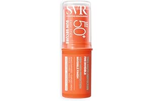 SVR - NEW Easy Stick SPF50+ Visage & Corps Sun Secure - Invisible - Association de Filtres Brevetée - Résiste à L'Eau - Pour Bébé, Enfant, Adulte - Format rechargeable - Stick 10g