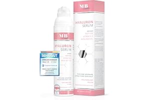 ‎MEDICAL BEAUTY COSMETICS Hyaluron Serum hochdosiert 100ml - mit Anti Aging Booster Avocado-Ol, Peptiden und Vitamin E - vegane Anti-Falten Gesichtscreme für Augen, Hals und Dekollete mit quervernetzter Hyaluronsäure