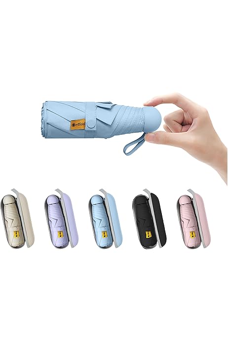 Ombrello Tascabile Ultra Leggero - Solo 17 Cm, Cupola 96 Cm, Asciugatura Rapida - Foto 5