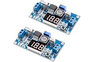 AYWHP 2 PCS DC-DC step down converter mit LED Anzeige, verstellbares Abwärtsmodul spannungsregler stabiles 36 V, 24 V, 12 V bis 5 V, 2A Leistungsmodul