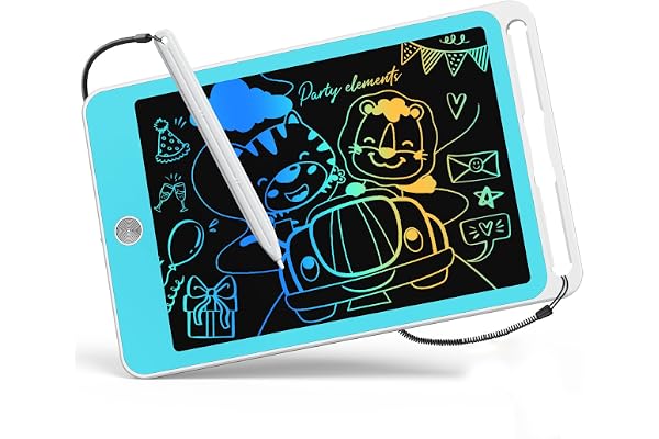 ORSEN Tablette LCD 8,5 Pouces, Ardoise Magique Effaçable pour Enfants, Tableau Créatif et Jouet Éducatif, Idée Cadeau d'Anniversaire pour Garçons et Filles de 3 à 8 Ans (Blanc Bleu)