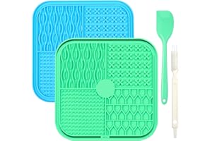 AITVSFAO Licky Mats for Dogs,2PCS Large Dog Licky Mat with Suction Cups,Slow Feeder for Dog and Cat Anxiety Relief,Cat Lick Pad,Dog Enrichment Toys for Boredom Reducer,Dog Treat Mat for Bathing Grooming
