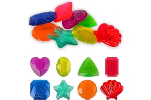 MYBOTA 8PCS Gem Swimming Pool Toys Diving Toys for Kids Acrylic Sinkers Gemstones Set for Swim Dive Training Toddler Water Toys