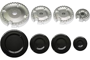 FRANZA De Longhi - Elba - Kit 4 bruciatori Defendi completi di piattelli spartifiamma per cucina piano cottura 4 fuochi - Made in Italy - DL01