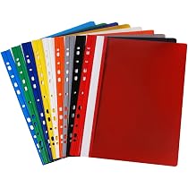 10 Schnellhefter Bunt – DIN A4 Mit Lochung, Transparenter Deckel