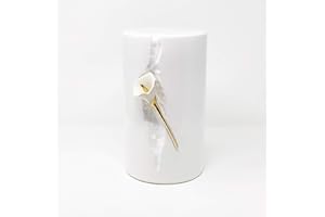 AESTHETIC URNS Lily Statue White Ceramic Cremation Urn for Ashes Unique Memorial Large Urn for Ashes Adult Urn